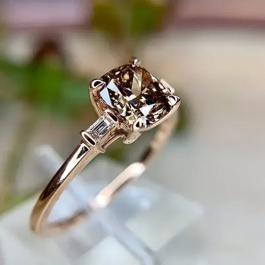 Bague vintage en cristal et zirconium