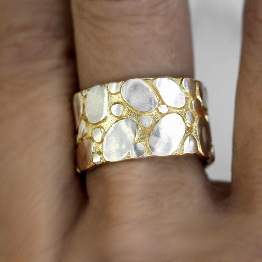 Bague vintage en or épais