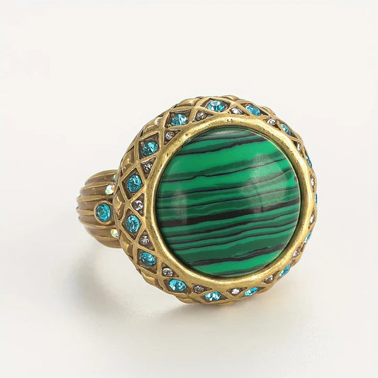 Bague en pierre des dunes vertes