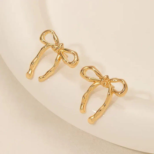 Boucles d'oreilles vintage Golden Tie