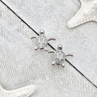 Boucles d'oreilles Tortue de Mer en Opale et Argent