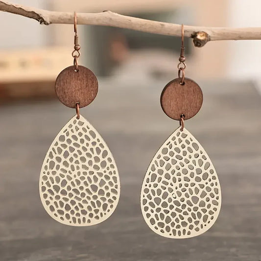Boucles d'oreilles creuses vintage