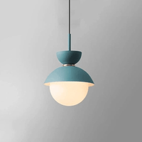 Jardioui 1 Suspension (74.90 €/ pcs) / Bleu / Blanc chaud Suspension Luminaire Boule en Verre Nordique Moderne
