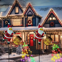 Jardioui 2 Pères (34.90 €/ pcs) Père Noël Cascade Lumineuse Enchantée