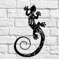 Jardioui 3 Décorations (9.67€/ pcs) Décoration Murale Lézard en Métal