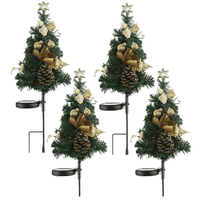 Jardioui 4 Arbres Arbres Lumineux Solaires de Noël