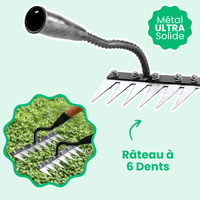 Jardioui 6 Dents Râteau Désherbant Ultra-Efficace Renforcé