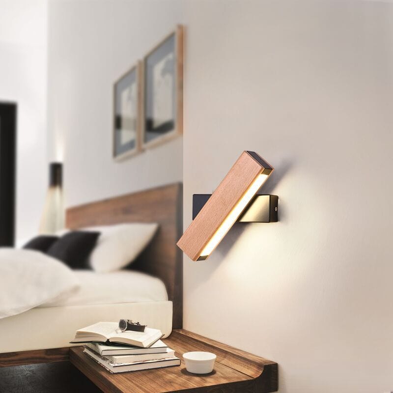Applique murale Rotative en Bois Massif