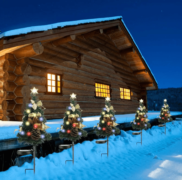 Lampe Solaire Arbres Lumineux de Noël