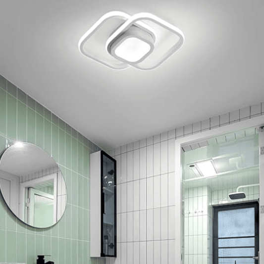 Jardioui Blanc Plafonnier LED Design Moderne Empilé