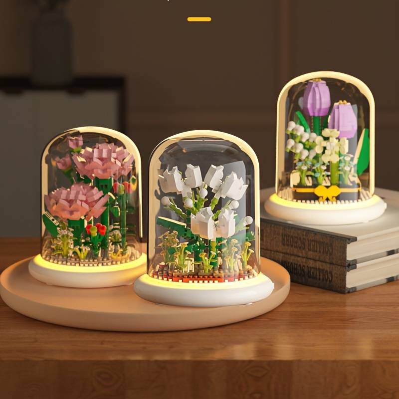 Bloc à Assembler Fleurs Illuminées Enchantées