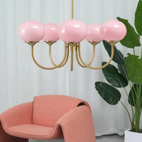 Chandelier Vintage Fleurs de Rose Raffiné