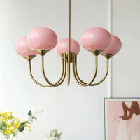 Chandelier Vintage Fleurs de Rose Raffiné