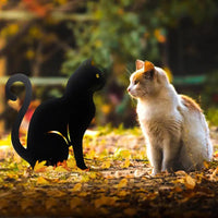Décoration Jardin Chat Noir Mystérieux (Lot de 2 + 1 Offerte)