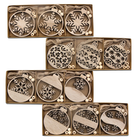 Flocons de Neige en Bois Naturel (pack de 12)