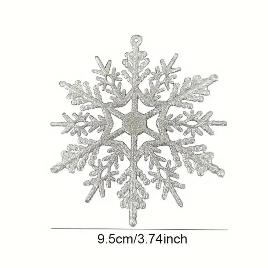 Flocons de Neige Pailletés (Lot de 12)