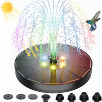 Fontaine solaire à LED Multicolores