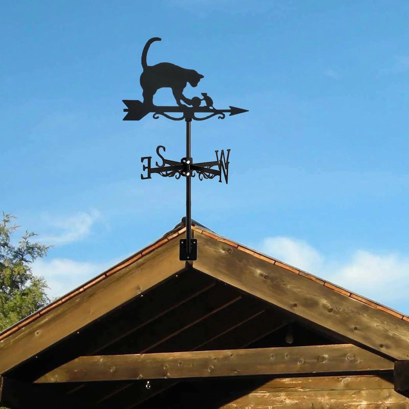 Girouette Charme Artistique Chat et Souris