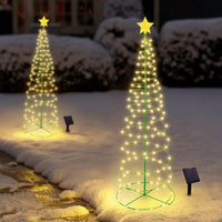 Guirlande Noël Solaire Lumineuse LED en Forme de Sapin