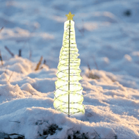 Guirlande Noël Solaire Lumineuse LED en Forme de Sapin