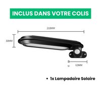 Lampadaire Solaire Détecteur de Mouvement Puissant