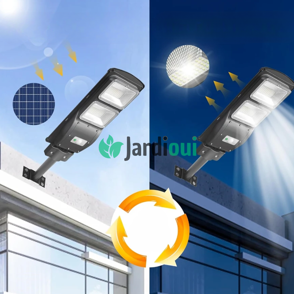 Lampadaire Solaire Extérieur Détecteur de Mouvement Ultra-Puissant