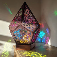Lampe Bohémienne artisanale en bois