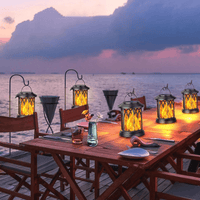 Lampe Solaire LED Jardin Flamme Éclatante