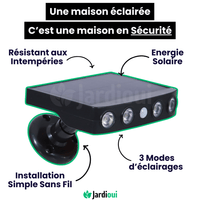 Lampe murale solaire Puissante à détecteur de mouvements