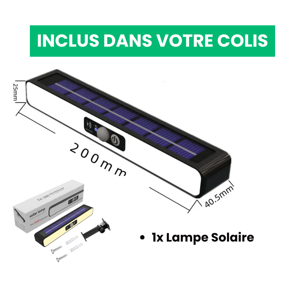 Lampe Solaire Puissante à Détecteur de Mouvements