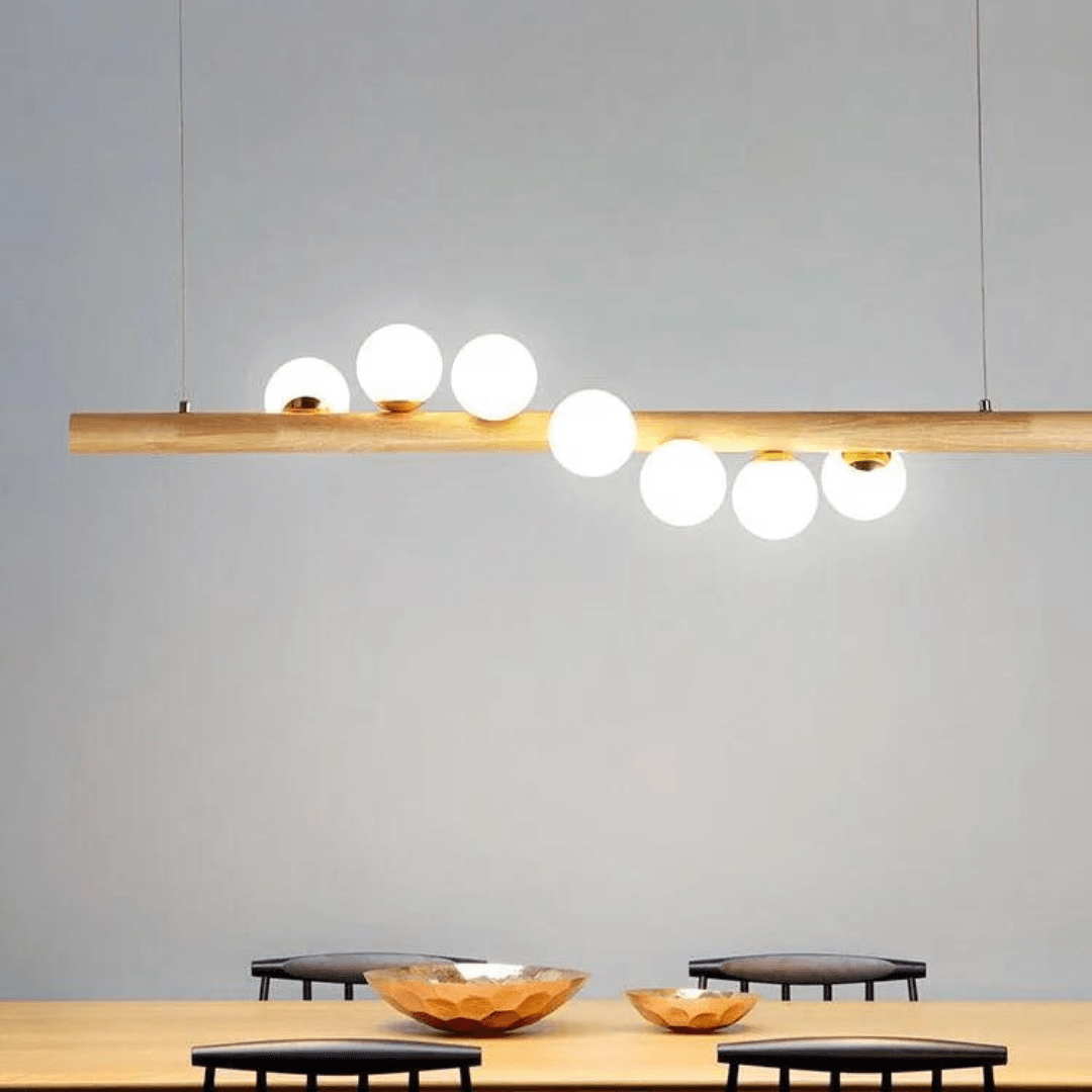 Lustre Chic et Moderne à Boules Suspendues