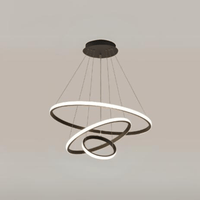 Lustre Design Noir Élégant pour Salon