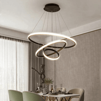 Lustre Design Noir Élégant pour Salon