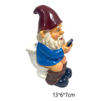 Nain de jardin Original aux toilettes