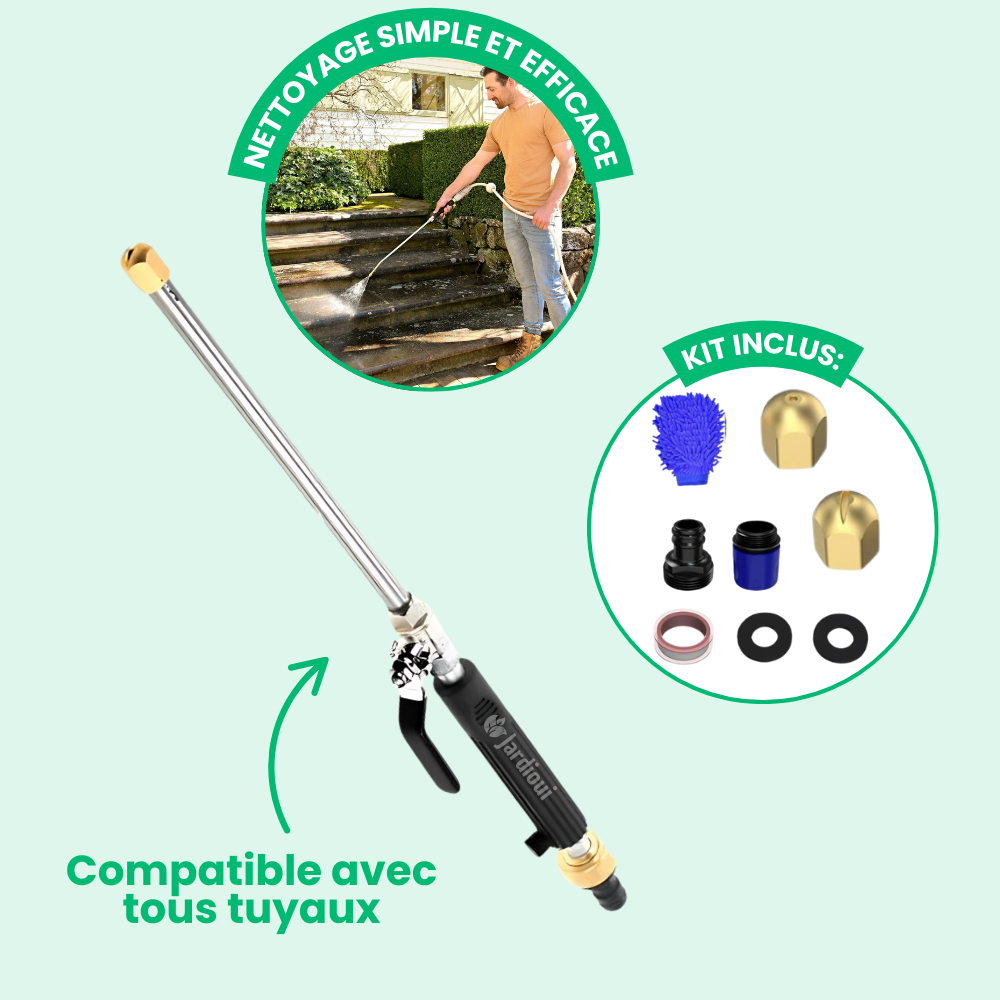 Jardioui Noir Extension de Tuyau de Jardin Haute Pression