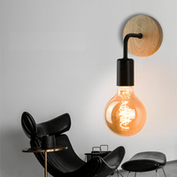 Jardioui Noir Support de Lampe Mural Rétro-Industriel