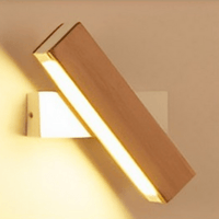 Jardioui Petit Blanc Applique murale Rotative en Bois Massif