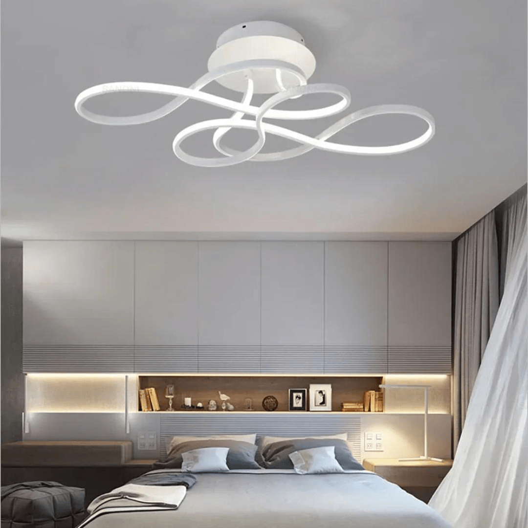Plafonnier Design LED en Volutes Élégant