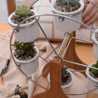 Pot de fleurs créatif en forme de roue