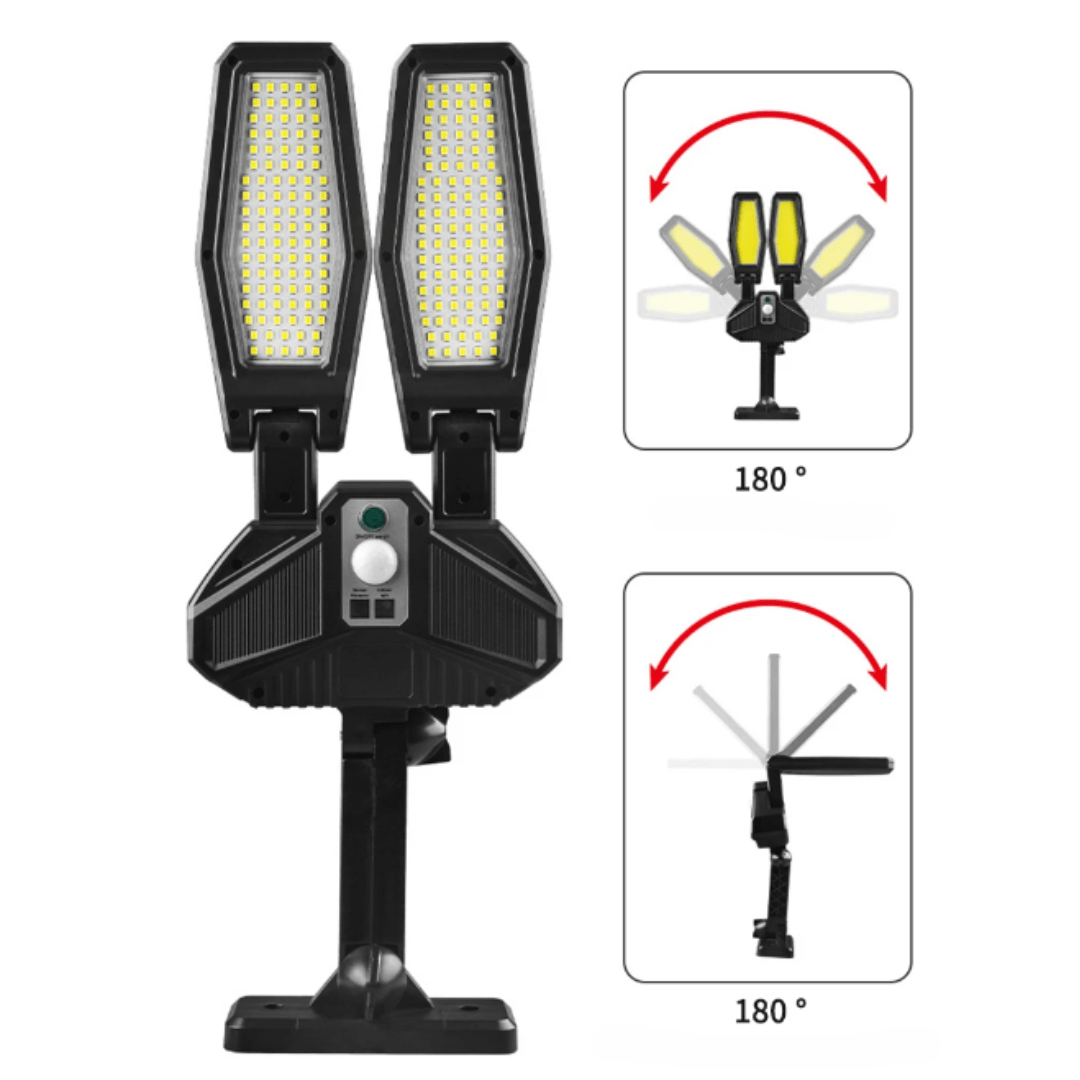 Projecteur Solaire LED Double Sécurisant
