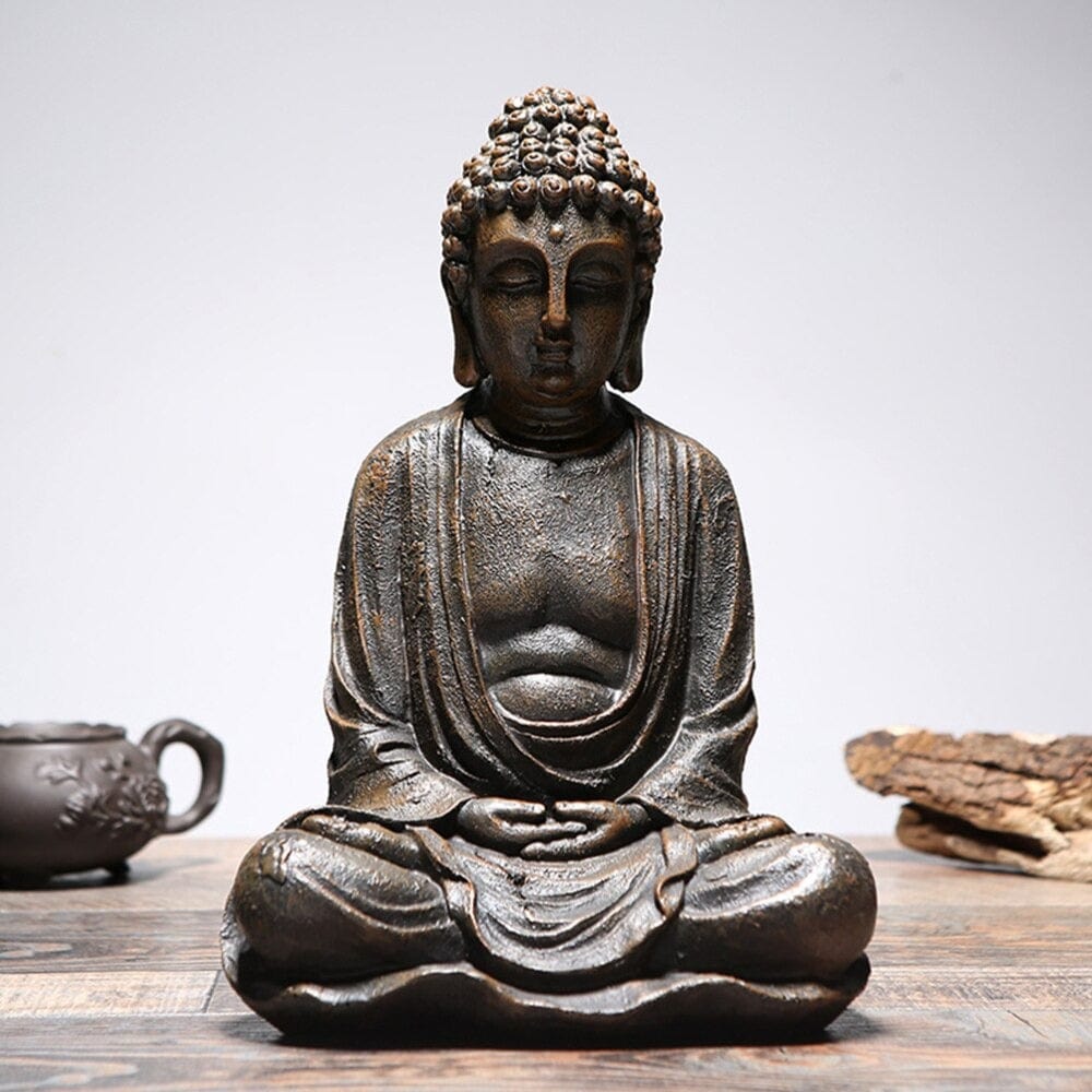 Statue de bouddha décorative et méditative