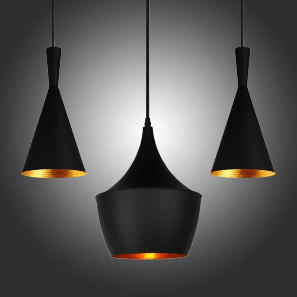 Suspension Luminaire Noire Industrielle à LED
