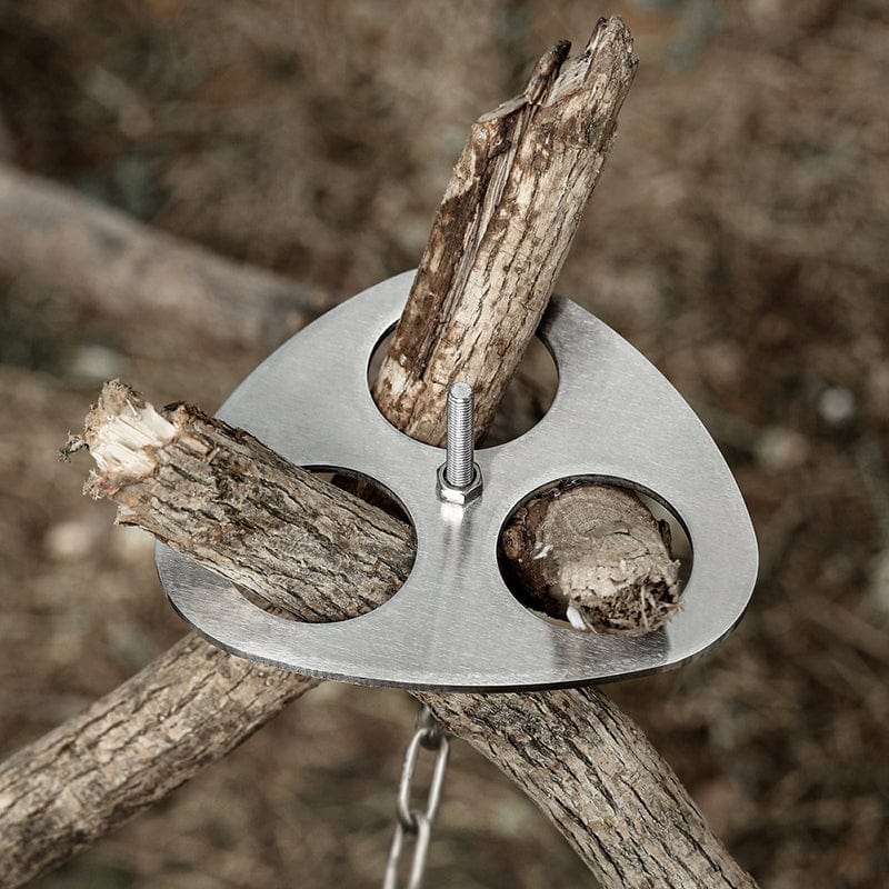 Trépied Nomade de Camping en Acier Inoxydable