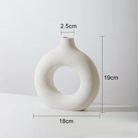 Vase nordique circulaire en céramique pour fleur