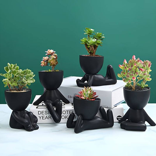 Vases Mignons en Céramique (Lot de 4 + 1 Offert)
