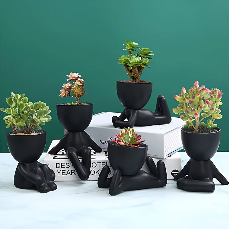 Vases Mignons en Céramique (Lot de 4 + 1 Offert)