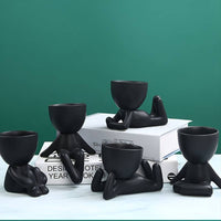 Vases Mignons en Céramique (Lot de 4 + 1 Offert)