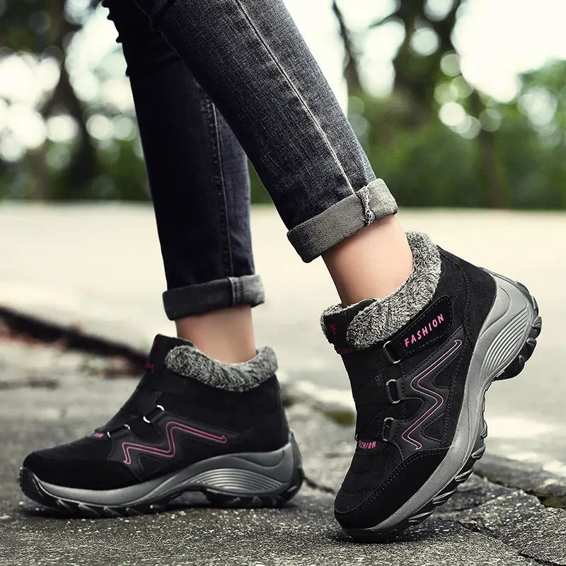 Bottines d'hiver en peluche chaudes pour femmes