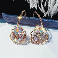Boucles d'oreilles Sphériques Brillantes en Or et Argent