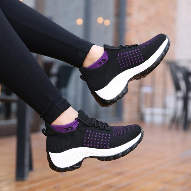 Chaussures transpirantes antidérapantes et confortables pour femme